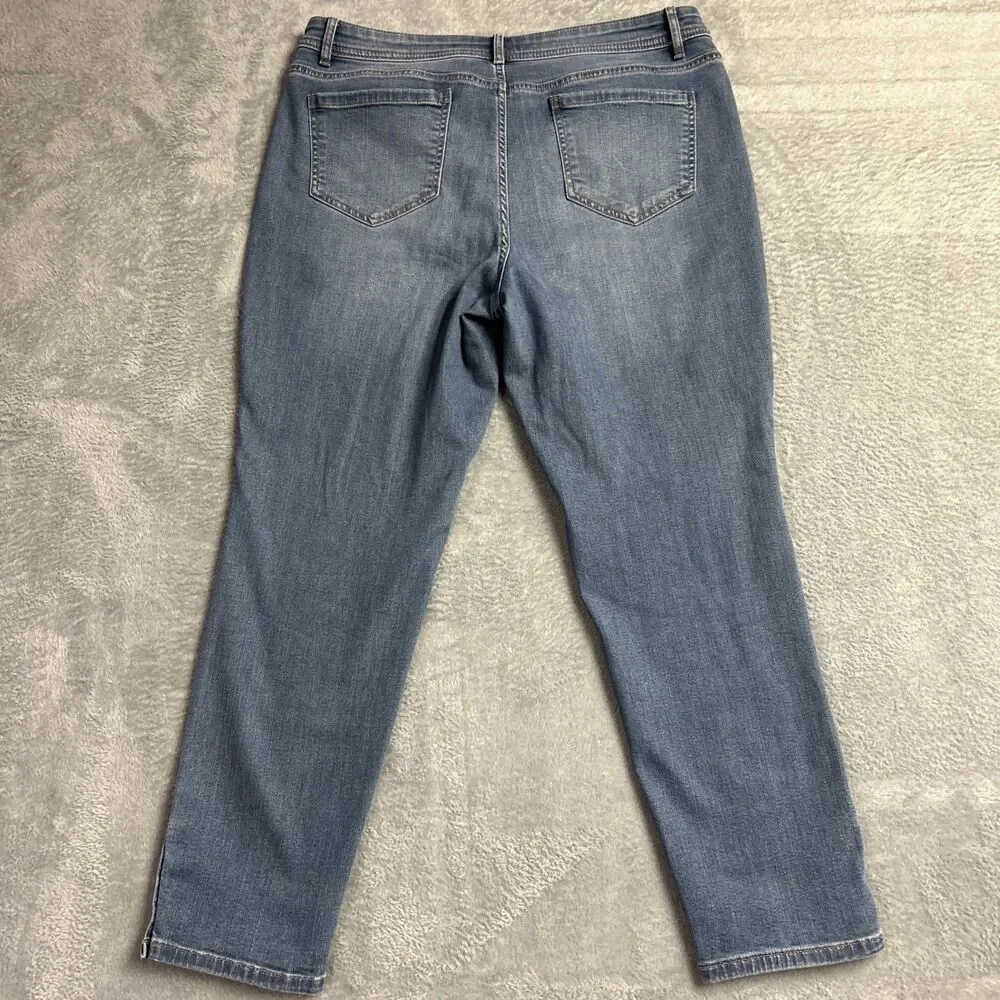 J. Jill Denim Womens Jeans Authentic Fit Slim Ankle Sz. 12 Mid Rise Stretch